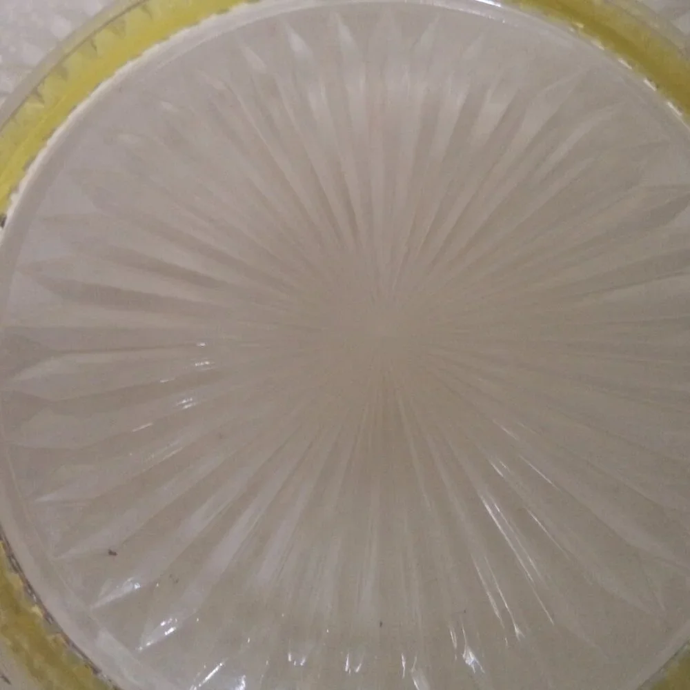 Lancaster Vintage Depression Yellow Darts Serving plate tray platter 13.5